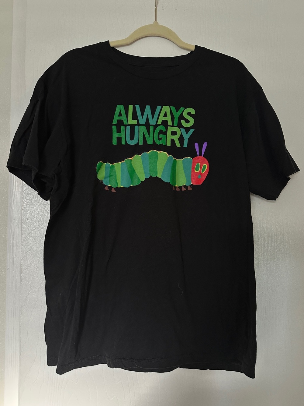 Always Hungry Caterpillar Graphic T‑Shirt — Black